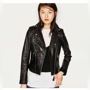 Zara Black Leather Jacket